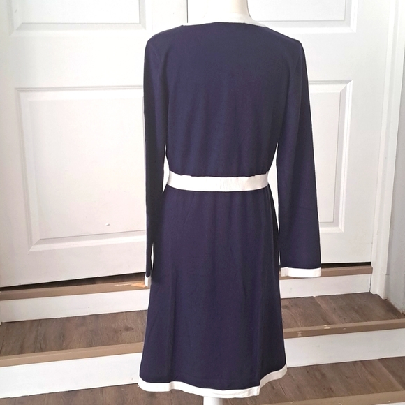 MEROKEETY Knit Sweater Dress Button Short Sleeve Crew Neck Mini Dress Large NWT - Picture 5 of 7